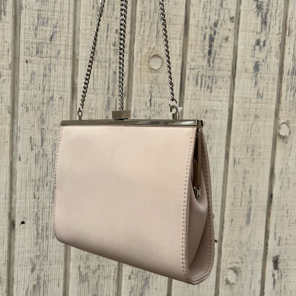 VTG 90s Liz Claiborne Beige Crossbody with Chain Strap